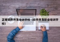 正规软件开发培训学校（软件开发职业培训学校）